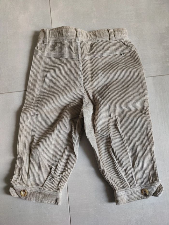Pantalon velours côtelé beige 5 ans - photo numéro 3