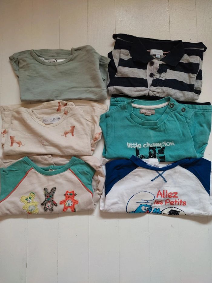 Lot de 6 Hauts 3/6 mois