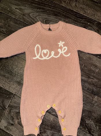 Combinaison en maille côtelé 3-6 mois