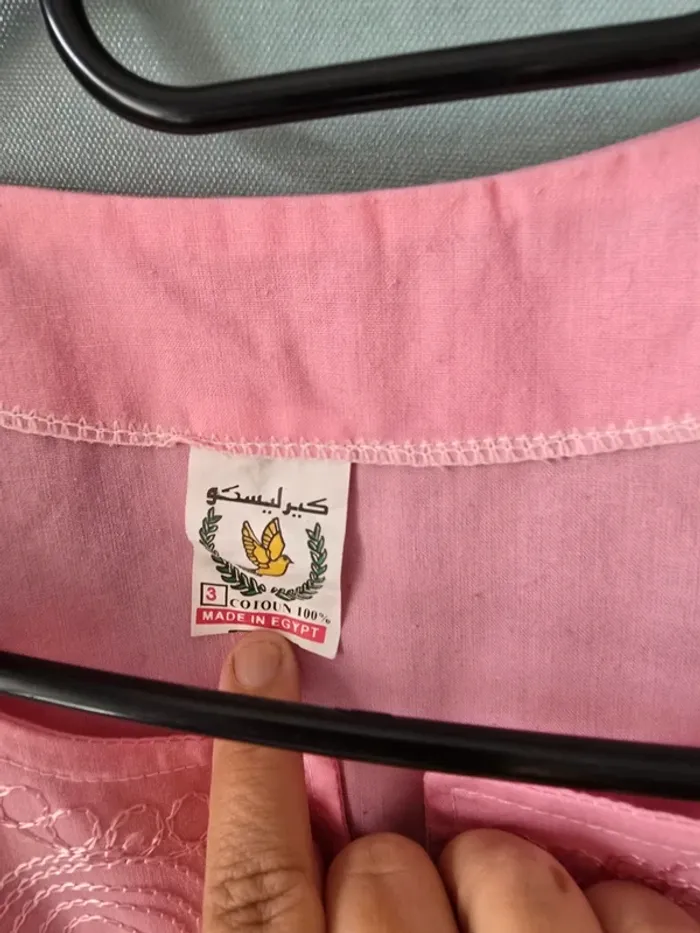 Haut égyptien femme rose manches longues – Taille 3 (100% coton) - photo numéro 3