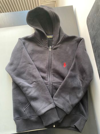 Zip Ralph Lauren ou Pull à capuche Ralph Lauren Noir et logo rouge