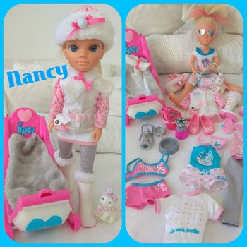 Poupée Nancy traineau chien vêtement sport pique-nique