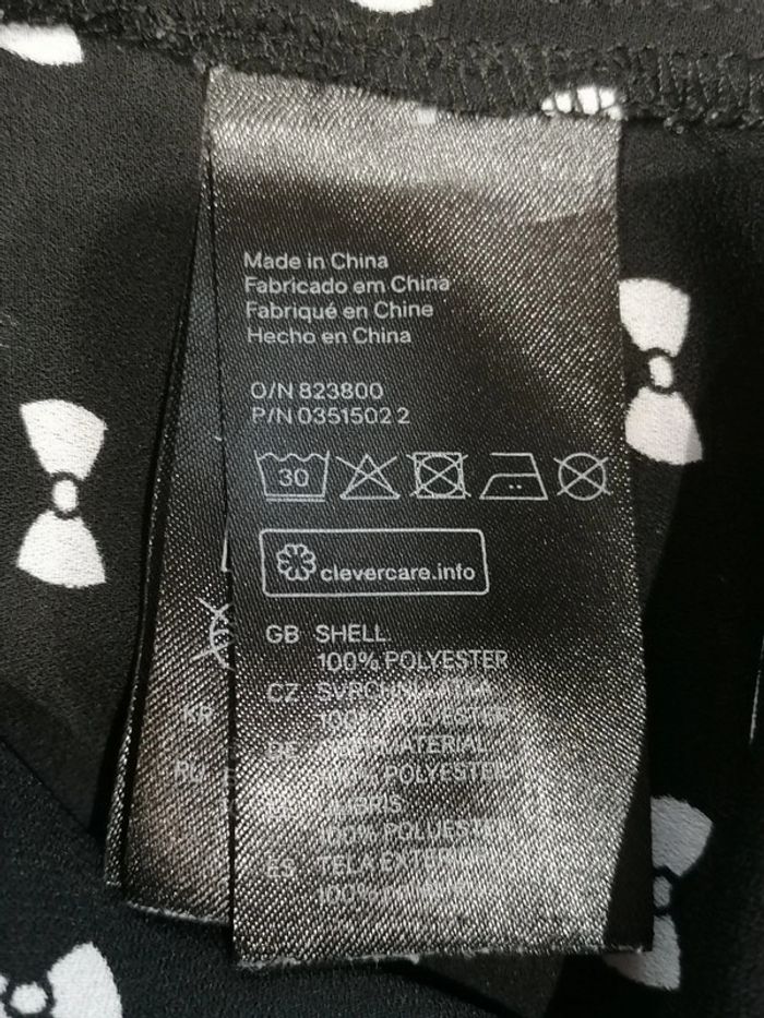 Blouse noire noeud blanc Divided H&M S - photo numéro 9