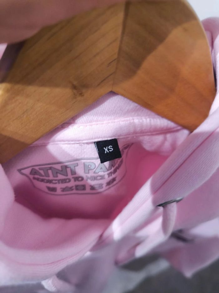 Sweat Capuche Light Pink LOVE - photo numéro 3