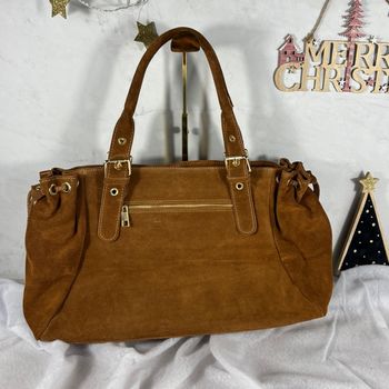 Sac XL cuir 🇮🇹 italien 🇮🇹 brun vintage chic porté épaule neuf