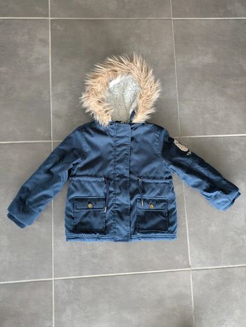 Manteau veste parka bleu marine fourré La redoute 3 ans