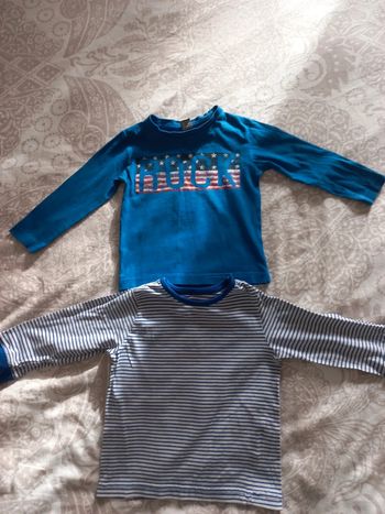 Lot de 2 tee-shirts manches longues 24 mois