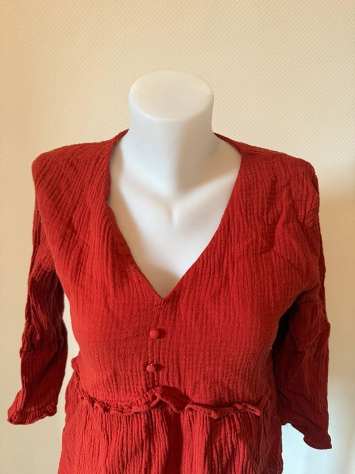 Blouse en très bon état taille S bordeaux season - photo numéro 3