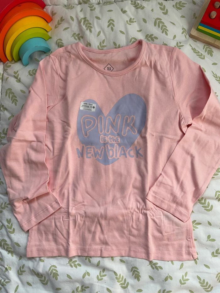 pyjama 2 pièces en coton rose 3/4 ans tex - photo numéro 2