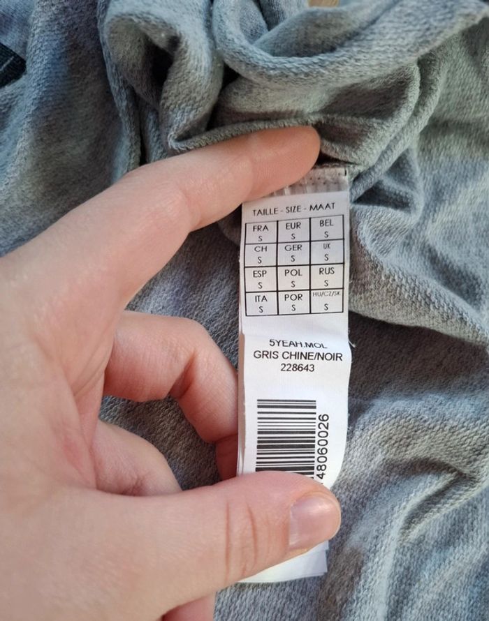 Haut court gris Mim Taille S - photo numéro 4