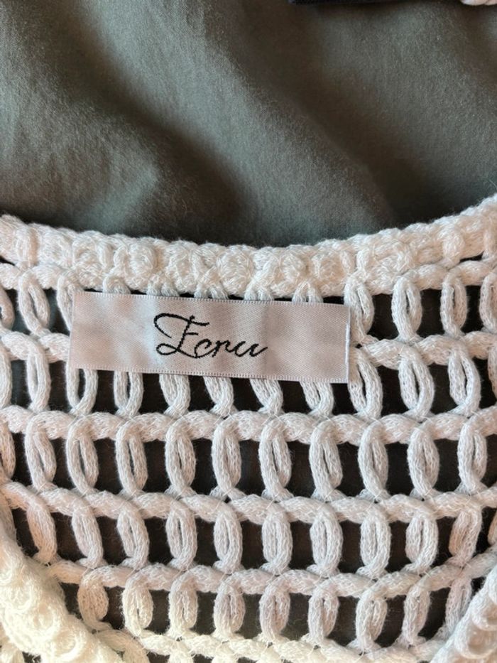 Haut crochet neuf blanc taille unique - photo numéro 6