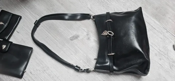 Sac a main lancaster noir en lot avec portefeuille et monnaie - photo numéro 5