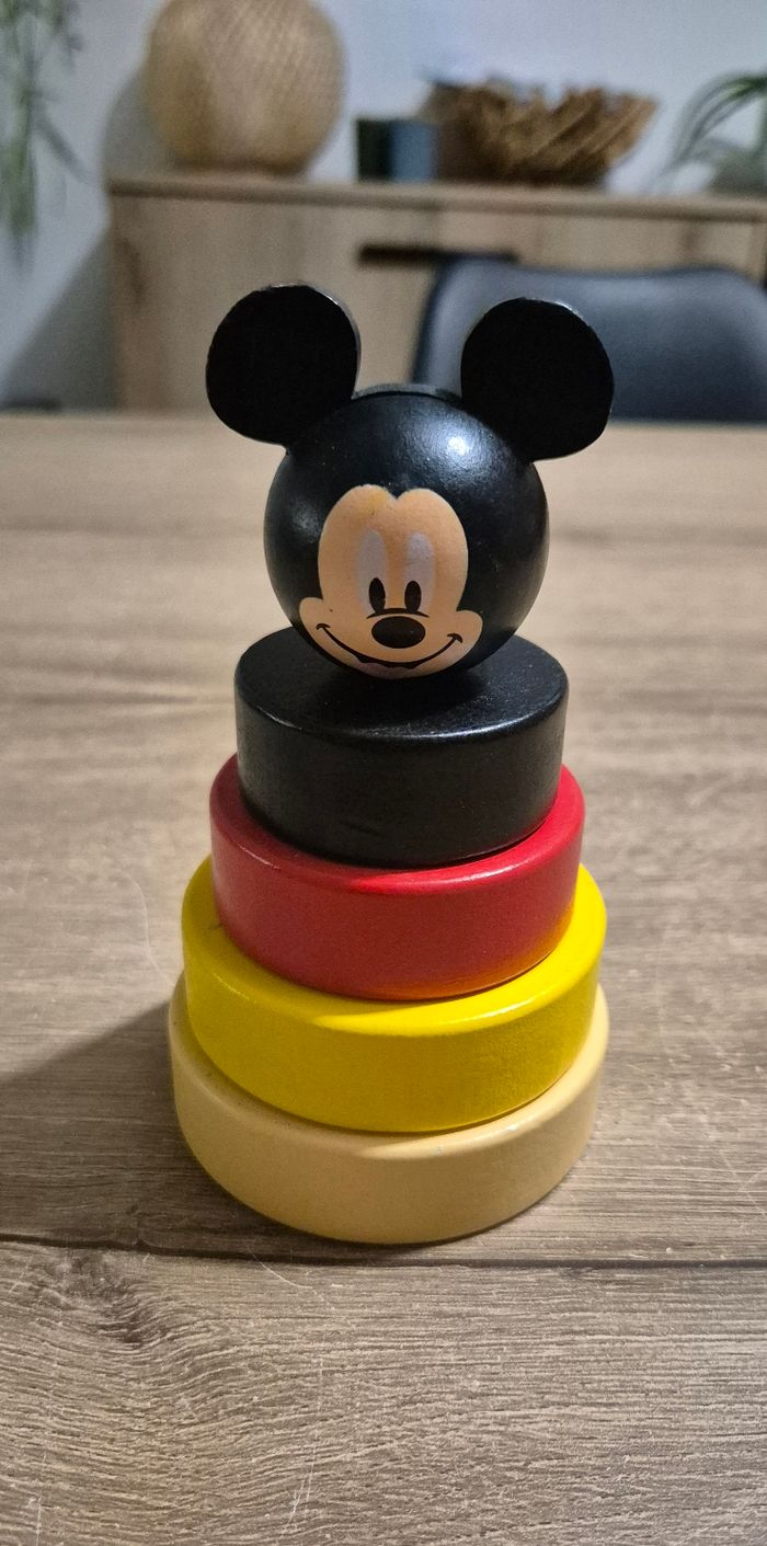 Lot jouets bébé en bois Mickey - photo numéro 4