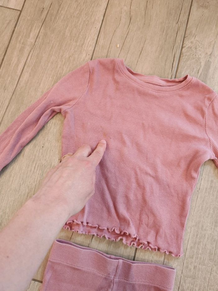 Ensemble uni côtelé fille 2/3 ans - photo numéro 2