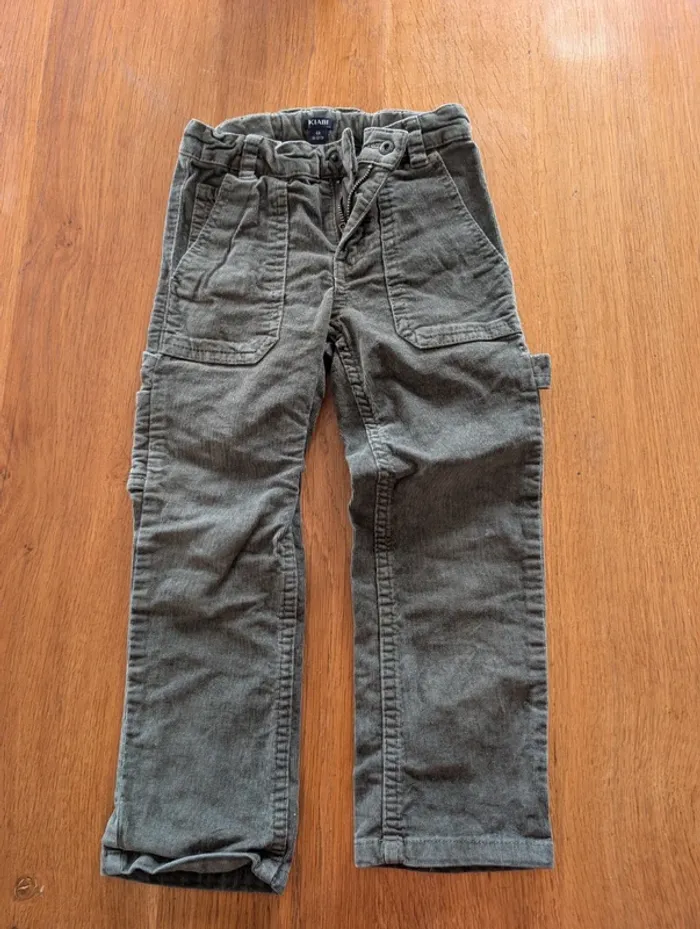 Pantalon velours kaki, 4 ans garçon