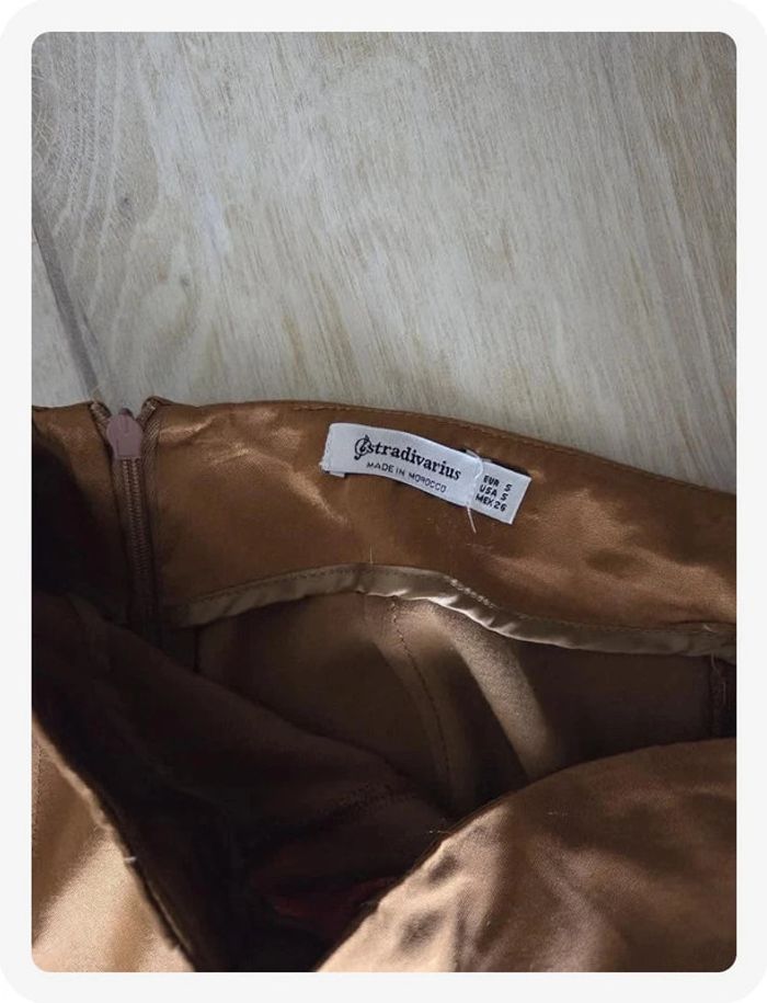 jupe Stradivarius marron taille S - photo numéro 6