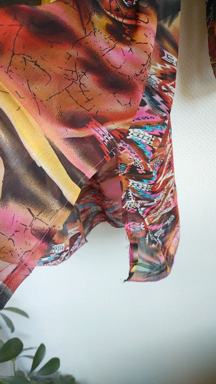 Robe légèrement transparente multicolore type robe de plage - photo numéro 8