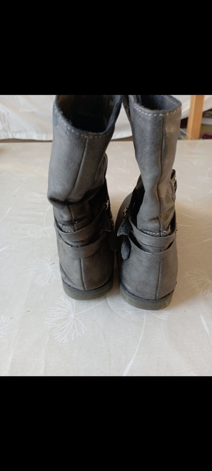 Bottines grise à fermeture éclair kitétoi taille 34 - photo numéro 3