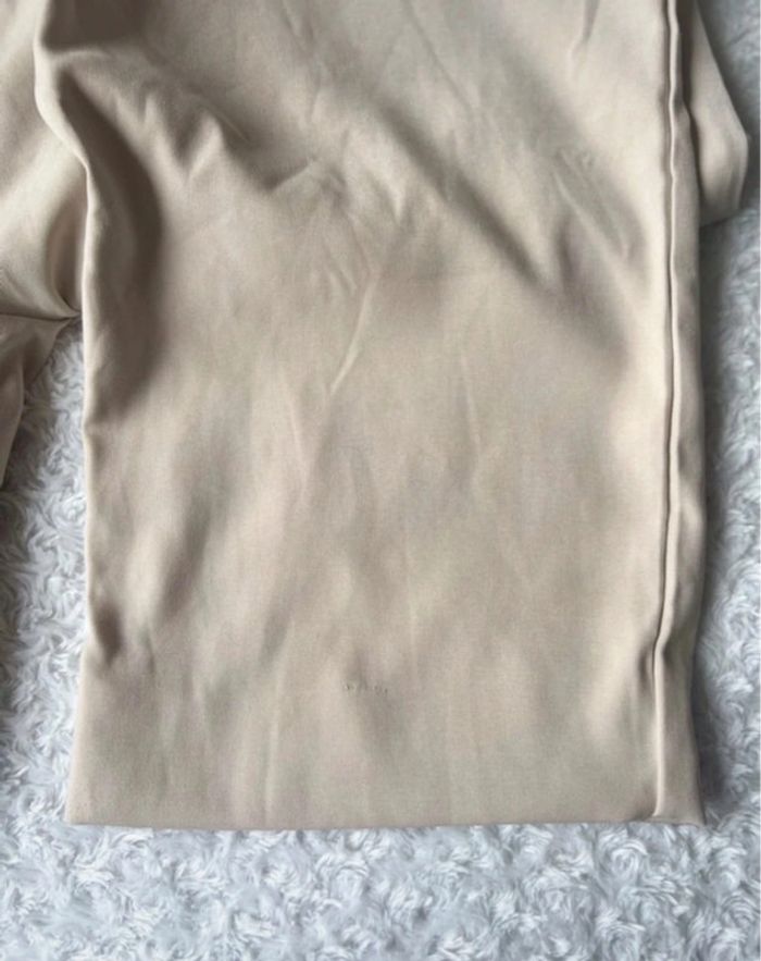 Pantalon taille haute fluide beige taille 42 - photo numéro 3