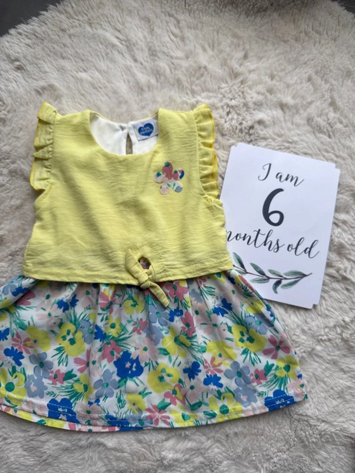 Robe à voile légère mots d'enfants 6 mois fleuri