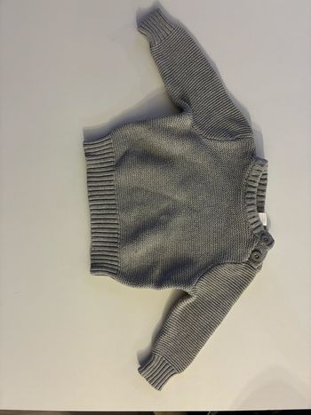 Pull bébé Tex 3 mois 100% coton – Très bon état – Gris intemporel