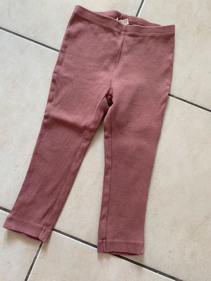 Legging côtelé fille Lupilu vieux rose 86 / 92 - photo numéro 2