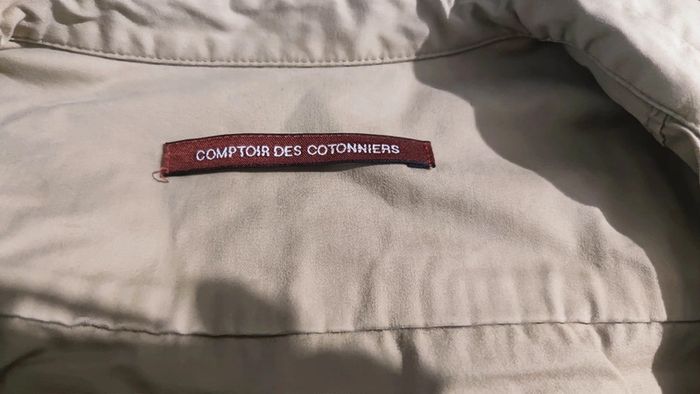 🦋 robe saharienne beige et noire dentelle comptoir des cotonniers taille 34 - photo numéro 4