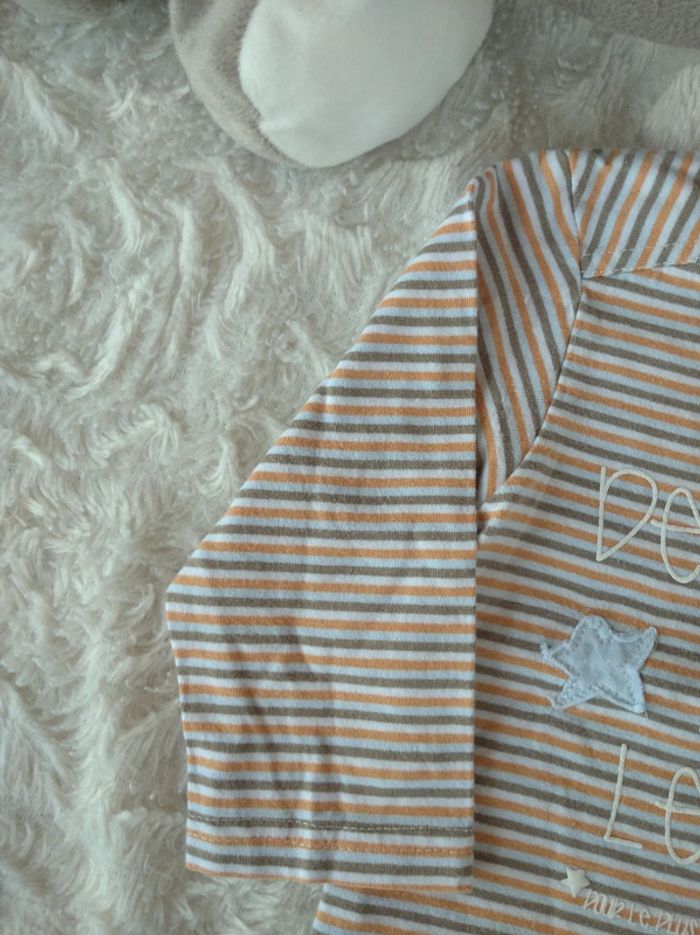 Tee shirt chemise manches longues Garçon 6 mois Étoile plein les yeux born to be Tao 100% coton - photo numéro 3