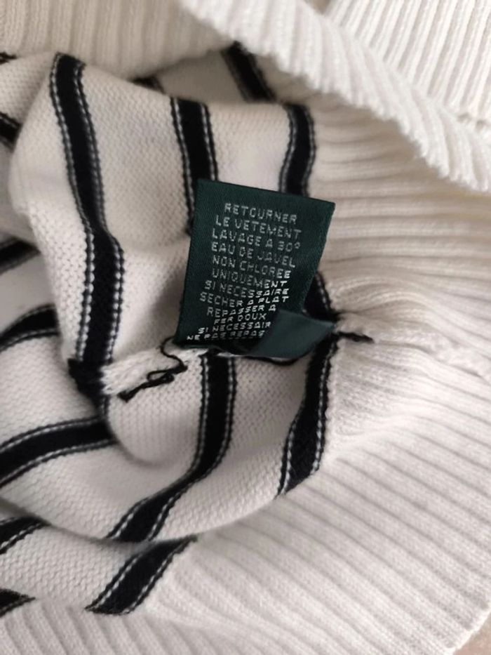 Pull-over coton col boutonné femme Lauren Ralph Lauren taille M - photo numéro 9