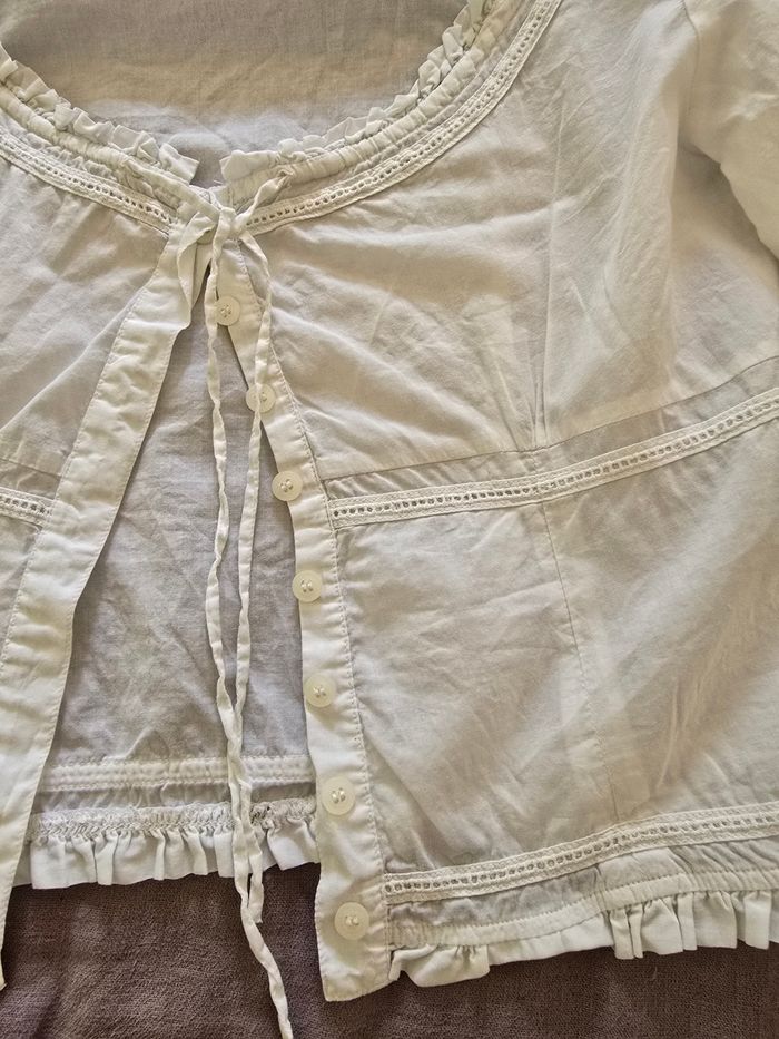 Tunique chemisier broderie anglaise 🍒vintage 80🍒taille 34/36/38 - photo numéro 10
