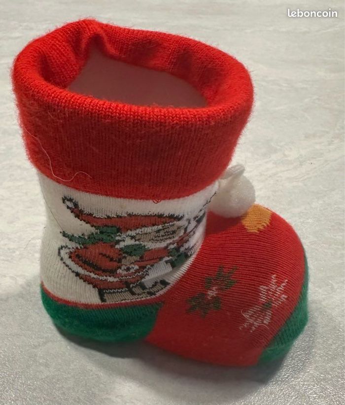 🎄magnifique botte du père noël Hauteur 11 cm