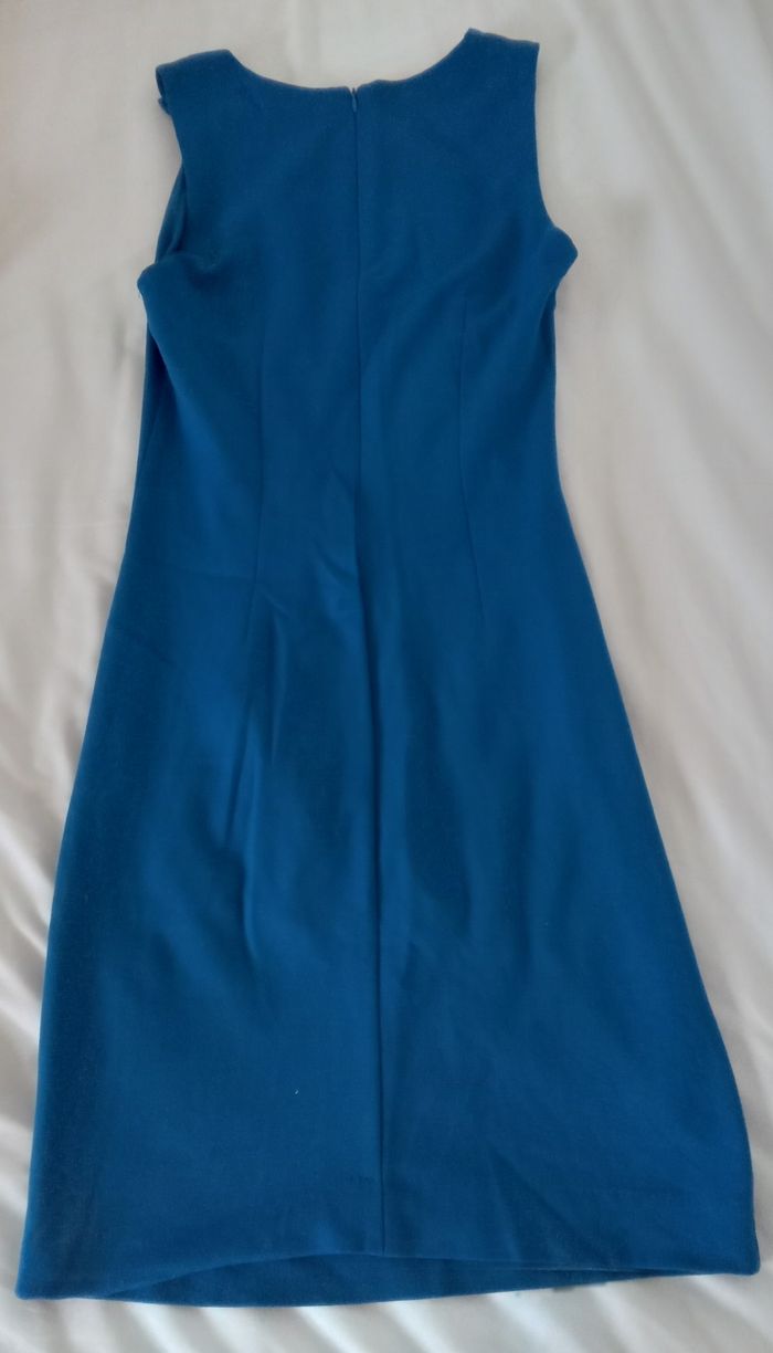 Robe Mango bleu roi longueur genou taille M - photo numéro 4