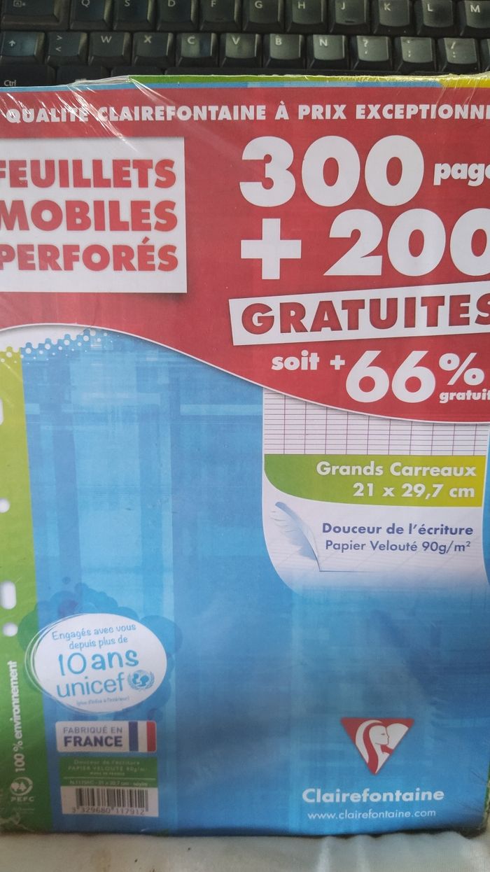 Feuilles mobiles classeur