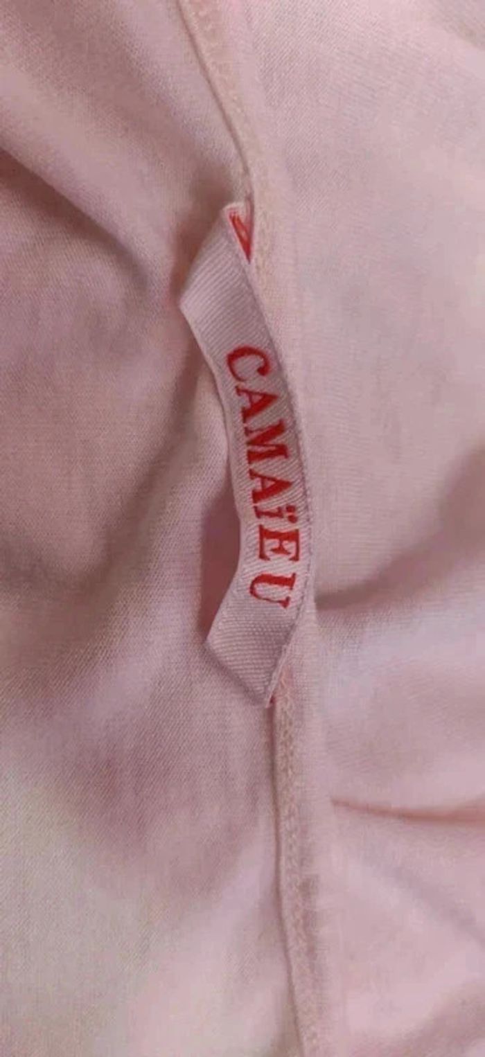 Top bretelles rose pêche Camaïeu 38 - photo numéro 4