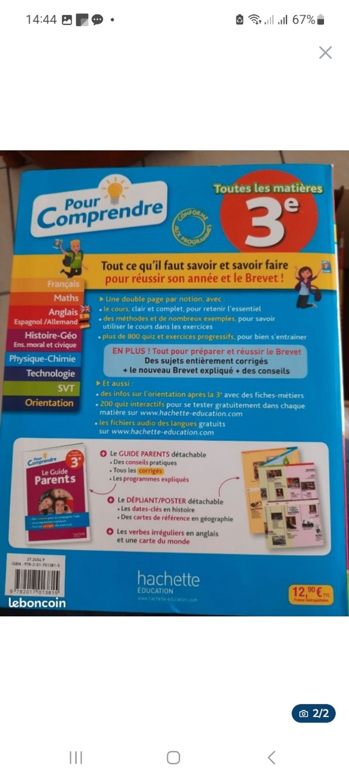 Livre tout comprendre classe de 3eme - photo numéro 2