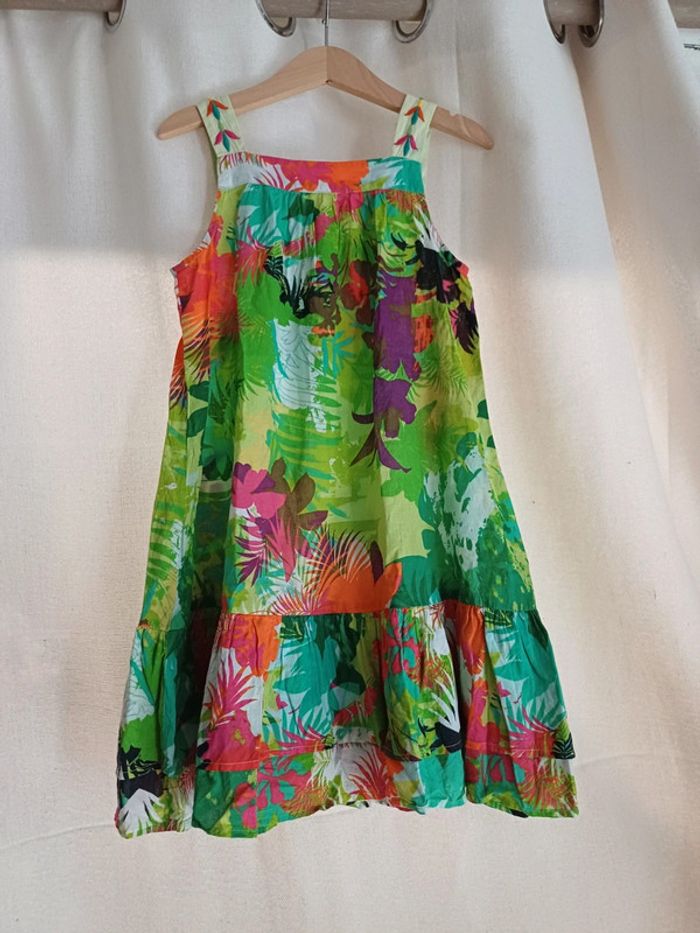 Robe été motif tropical taille 6 ans - photo numéro 2