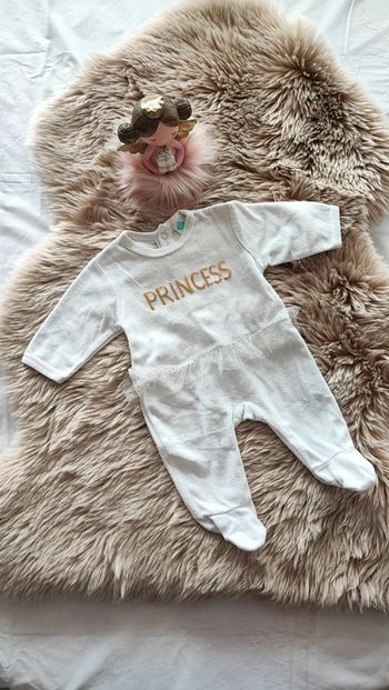 Pyjama blanc princesse tex 1 mois