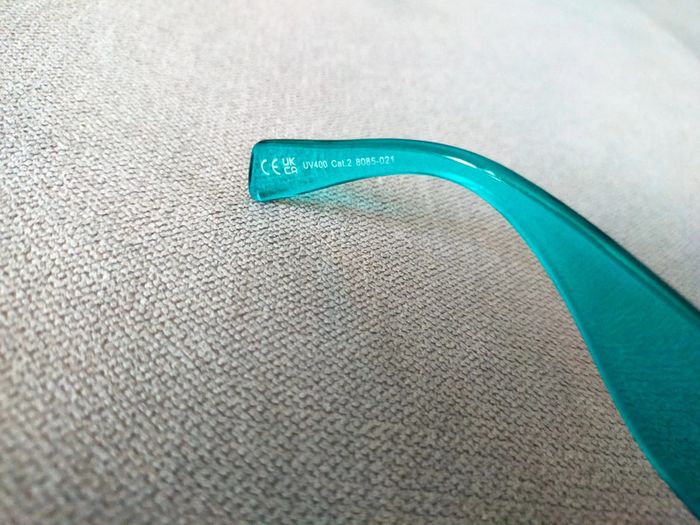 Lunettes de soleil bleu rectangulaires unisexe – UV400 catégorie 2 - photo numéro 5