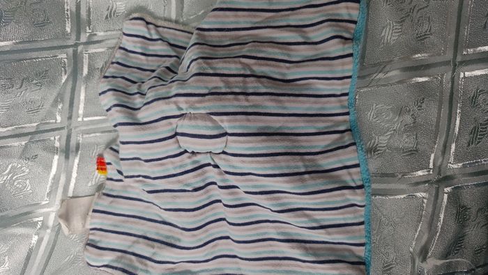 Doudou plat lion gris bleu Obaibi - photo numéro 5