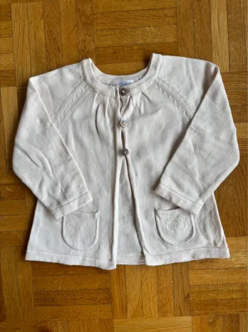 Gilet crème Kitchoun 9 mois parfait état
