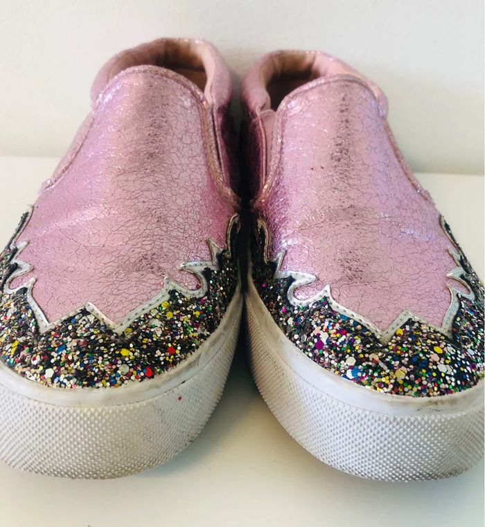 Sneakers roses pailletées - photo numéro 2