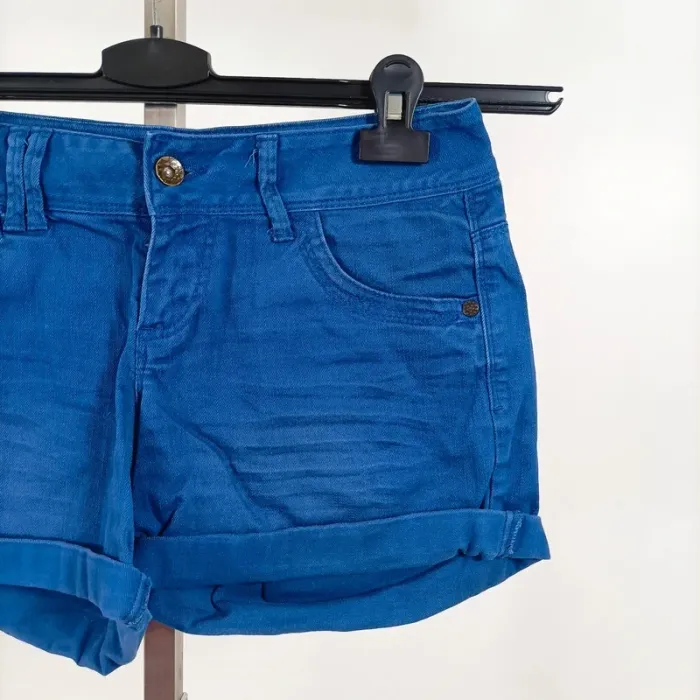 Short bleu vif Promod taille 36 – casual chic – revers et poches plaquées A1059 - photo numéro 2
