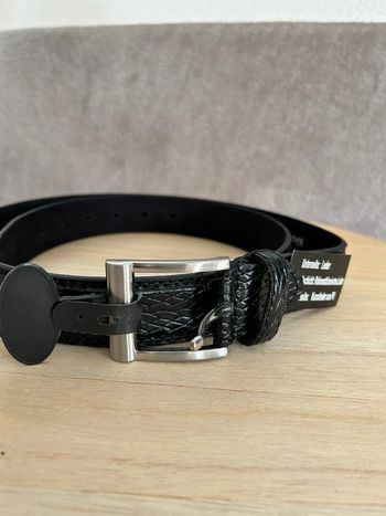 Ceinture en cuir noir taille 95 cm