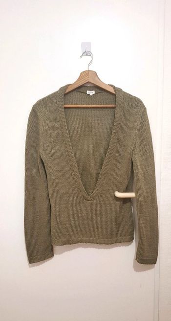Pull en maille col  V plongeant