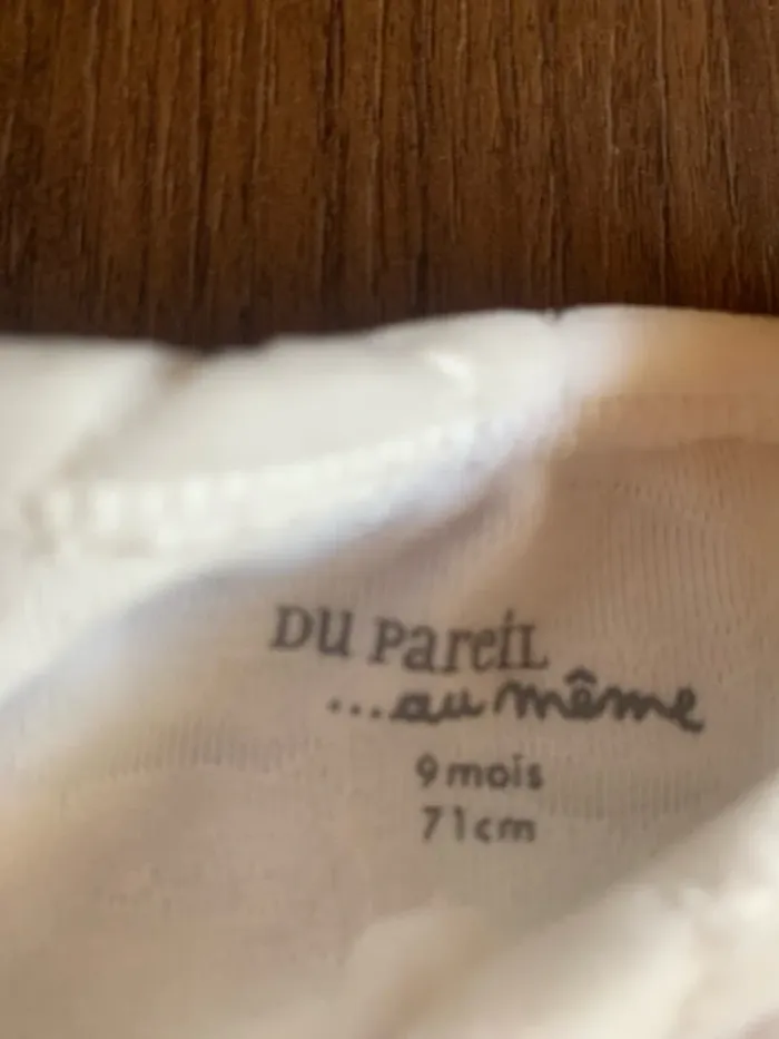Pyjama velours 9 mois DPAM neuf - photo numéro 3