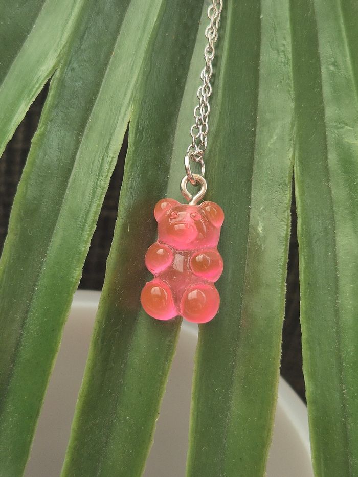 Collier "P'tit ours" Rose - photo numéro 2