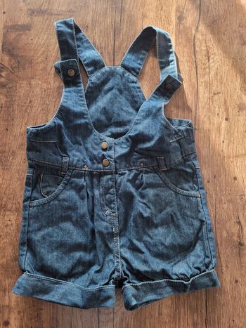 Salopette short en jeans