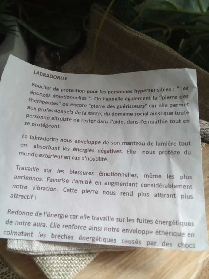 Collier protection pendentif en pierre de labradorite naturelle - photo numéro 4