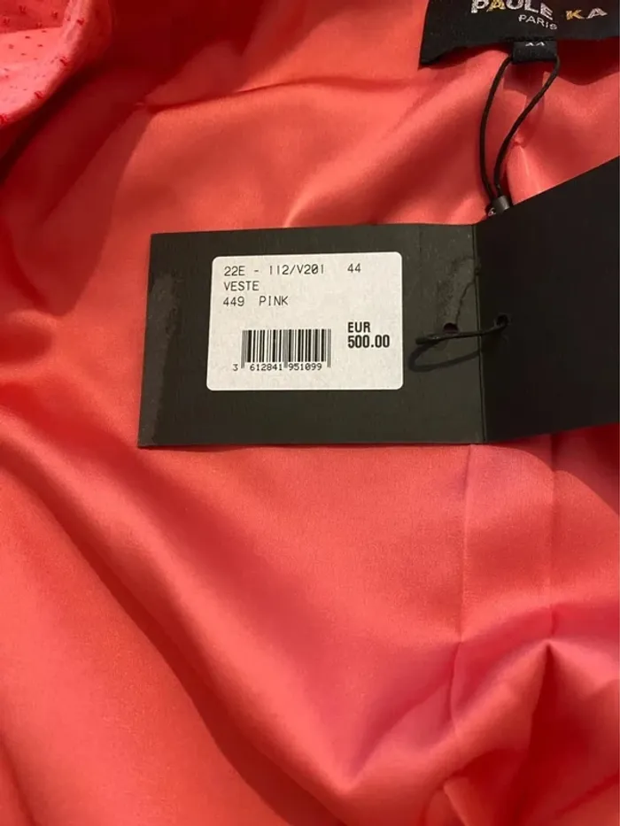 Petite veste courte style Bomber rose fushia Paule Ka taille 44 neuve - photo numéro 6