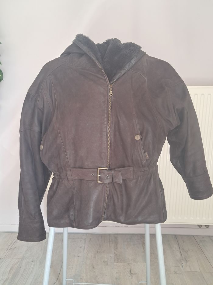 Blouson cuir femme
